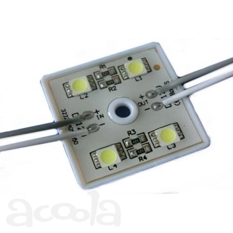 Светодиодный модуль 4SMD 5050, 0,96Вт, 72Лм, 6000-6500К