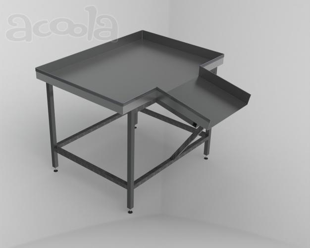 Стол из нержавеющей стали для нутровки скота со склизом